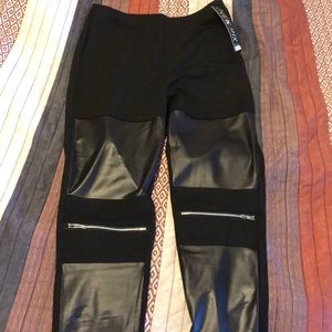 Black leggings with zippers